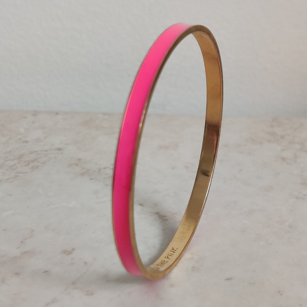 Kate Spade Hot Pink and Gold Bangle Bracelet - Picture 11 of 12
